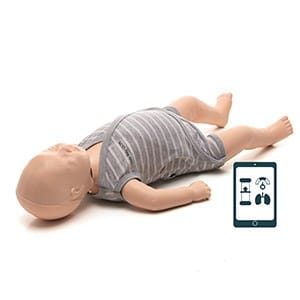 Manequim Little Baby QCPR, Laerdal, acessível e realista. Feedback objetivo, reforça a qualidade do treino SBV/RCP.Fácil de usar, conforme diretrizes AHA / ECR.