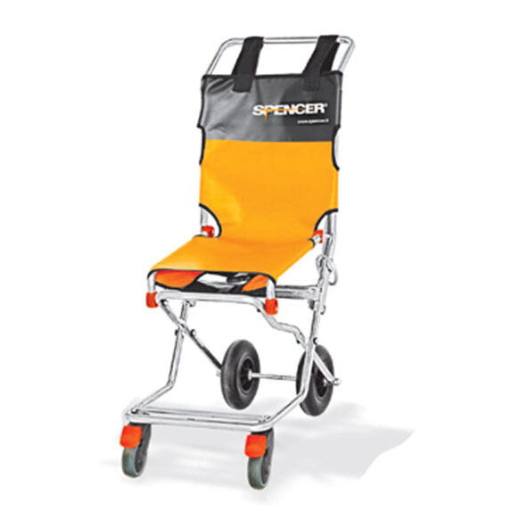 Cadeira de transporte 407 Spencer, permite a evacuação e o transporte de pacientes em espaços estreitos, dobrável para cima cabe em qualquer tipo de ambulância.