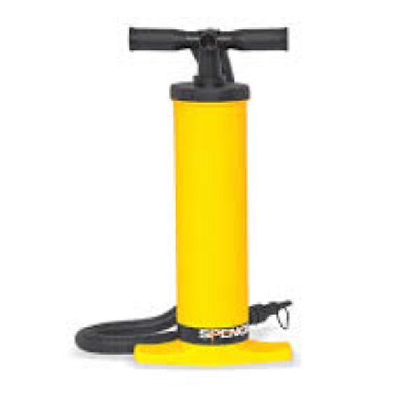Bomba em plástico QMX 109 Spencer, em ABS, para gerar pressão negativa nas macas de vácuo. Socorristas, Bombeiros, estabilização, imobilização, transporte.