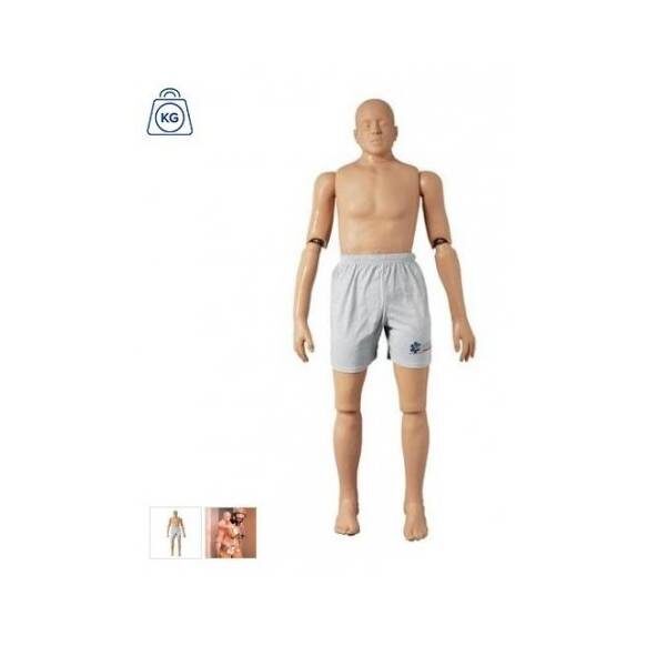 Manequim de resgate 167 cm/66 kg, para resgate de pessoas acidentadas, em altura, presas em prédios desmoronados, em áreas com fumo e o transporte de pessoas.