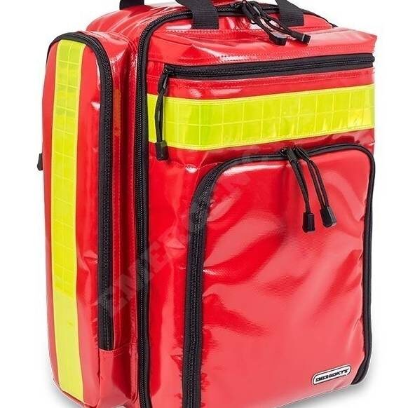Mochila BACKPACK TARPAULIN de emergência, compartimentos internos, lavável, impermeável, elevada resistência. Ideal para resgate e primeiros socorros. Bombeiros