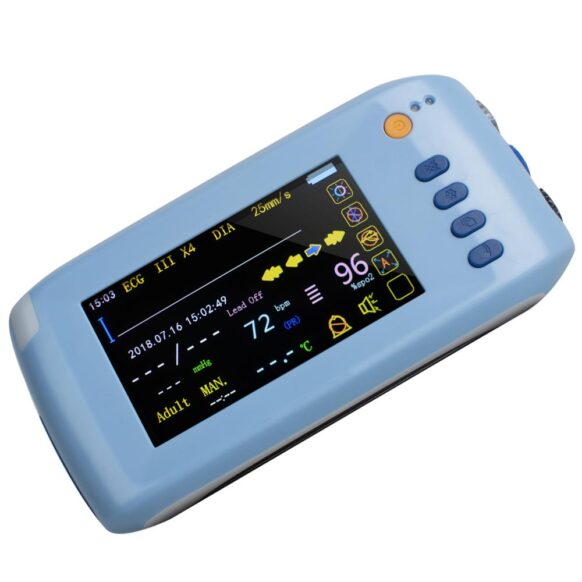 Monitor de Parâmetros RSD5000 é portátil, compacto, leve e fácil de transportar, para hospitais, clínicas, ambulâncias, bombeiros e serviços de emergência.